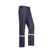 1 x 1 x Wellsford Flame Retardant AST Rain Trousers In Navy - Size: Large - 100 % Waterproof,