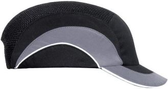 11 x JSP Hard Cap A1+ Short Peak 5cm Black/Grey - CL185 - Ref: JS/ABS000/BLKG/P21 - New Stock - Loca