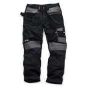 1 x Scruffs 3D Trade Trousers - Black - Size 30L - CL185 - Ref: SC/3DTTROU/BLK/30L/P47 - New Stock -