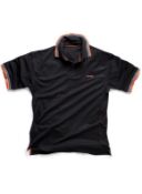 2 x Scruffs Active Polo Shirt - Black - Small - CL185 - Ref: SC/ACPOLO/BLK/S/P47 - New Stock - Locat