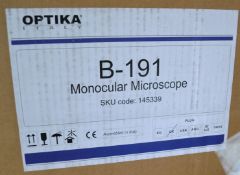 1 x Optika B-191 Monocular Microscope LED 1000x- Science/Educational - CL185 - Ref: DSY0305 - Locati