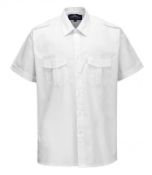 44 x Portwest Pilot Shirt Short Sleeved - White - Size Neck 15 - CL185 - Ref: PW/S101/WHT/15/P10 -