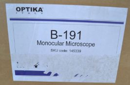 1 x Optika B-191 Monocular Microscope LED 1000x- Science/Educational - CL185 - Ref: DSY0278 - Locati