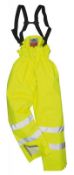 4 x Portwest Bizflame Hi-Viz Bib & Brace Flame Retardent Antistatic - Yellow - L - CL185 - Ref: PW/S