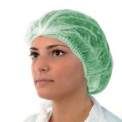 19 x Packs of Mob Cap Green Double Elastic - CL185 - Ref: PA/MOB/GRN/P17 - New Stock - Location: Sto