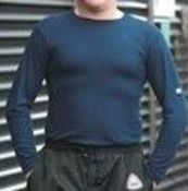 10 x Vil Underwear Long Sleeve Tops - Colour: Navy - Size: XL - Two-way Knit Stretch Jersey -