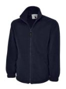 3 x Uneek Classic Unisex Fleece 300Gsm - Navy - XS - CL185 - Ref: UN/UC604/NVY/XS/P32 - New Stock -