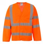 28 x Portwest Two Band & Brace Hi-Vis Jacket - Orange - Size: 2XL/3XL - CL185 - Ref: PW/C473/ORA/2XL