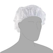 7 x Packs of Pal Bouffant Caps - White - CL185 - Ref: PA/BOU/WHT/P46 - New Stock - Location: Stoke-