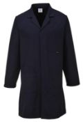 20 x Portwest Cotton Lab Coat - Navy - Size Large - CL185 - Ref: PW/C851/NVY/L/P12 - New Stock -
