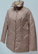 1 x Steilmann Kirsten Size 12 Womens Tan Quilted Coat / Jacket - CL210 - Ref SC1046 - Location: