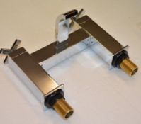 1 x Vogue Series 6 Bath Filler Taps in Chrome - Modern Bath Mixer Tap in Bright Chrome - High
