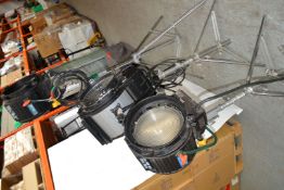 Set of 3 HMI Film/Movie Set Lights with 2 Ballasts - 2 x Sirio 2500, 1 x Lee Colortran / Ref: MWI02