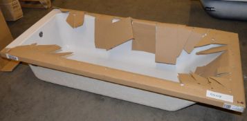 1 x Kensington Bath Tub - 1700x750mm - With Feet - High Quality White Acrylic Single End Bath