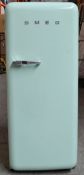 1 x Smeg Retro 50s-style Refrigerator In Classic Mint Green (Model: S28STRP/1) - Dimensions: W60 x