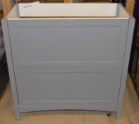 1 x Camberley Grey Two Drawer Bathroom Vanity Cabinet - Width 800mm x Depth 390mm - Sink Basin Not