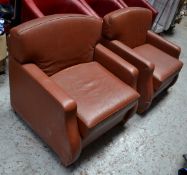 2 x Wide Arm Chairs - H75 x W83 x D76 - Ref: MWI019 - CL218 - Location: Altrincham WA14Pleas
