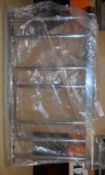 1 x Flomasta Towel Radiator - Flat Chrome - 700x400mm - 600BTU - 176Watt - Unused Stock - CL190 -