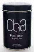 Resale Pallet - 1,200 x Tins of CHA Organic Tea - PURE BLACK - 100% Natural and Organic - Includes 1