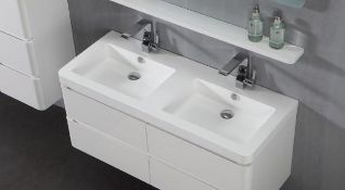 1 x MarbleTECH Urban Double Basin & Base Unit 120 - B Grade Stock - Ref:ABS21-120 & AWS31-120 - CL17