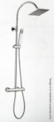 1 x ARIA Square Head Thermostatic Shower Kit - Chrome - CILISS5 - Ref: MBI003 - CL190 - Location: Al
