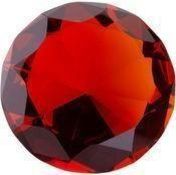 5 x ICE London Diamond Shaped Crystal Paperweights - Colour: Red - 100mm In Diameter - New / Unused
