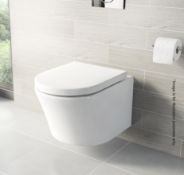 1 x ARC (AKA Arte) Wall Hung Toilet Pan With Seat - Ref: GMJ026A - Unused Stock - CL190 -