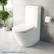 1 x ARC (AKA Arte) Wall Hung Toilet Pan With Seat - Ref: GMJ026B - Unused Stock - CL190 -