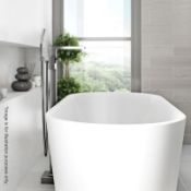 1 x Freestanding Bath Filler Tap - Brass Freestanding Bath Filler - Contemporary Design With Chrome