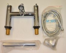 1 x Vogue Bathrooms Series 5 Bath Shower Mixer - Modern Bath Mixer Tap in Bright Chrome With Shower