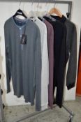 5 x Assorted PRE END Branded Mens Long Sleeve Tops - New Stock With Tags - Recent Retail Closure - V