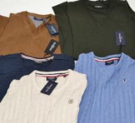 5 x Assorted Pre End Branded Mens Long Sleeve Knitware / Jumpers - New Stock With Tags - Recent Reta
