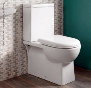 1 x BRENT Close Coupled WC Toilet With Cistern, Cistern Fittings And Soft Close Toilet Seat - Ref: