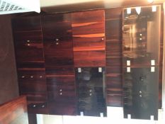 Rio Wall Units in Rosewood Veneer - CL224 - Location: Preston PR7 - NO VAT ON THE HAMMER Please note