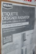 1 x Wickes Etiquette Designer Radiator - Tall Traditional Styled Ball Jonted Towel Radiator -