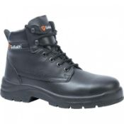 1 x Pair of Goliath ELSP1023_BLK S3 Derby Boots in Black - Size 5/38 - CL185 - Ref: DSY0370 - New Bo