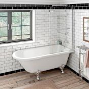 1 x Shakespeare Freestanding Shower Bath With Shower Screen - New Stock - CL190 - Ref GIL028 -