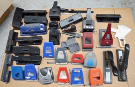 1 x Assorted Collection of Office Stationary - Includes Approx 33 Items Such as Hole Punches and