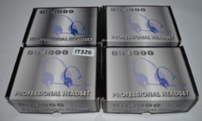 4 x Communicator Callmaster Select Headsets - Monaural, Voice Tube and Fixed Boom - Model 1000-