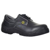 1 x Pair of Portwest Compositelite FC01 ESD Shoe S2 in Black - Size 10/44 - CL185 - Ref: DSY0368 -