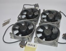 4 x Japan Servo 12cm Silent Computer Fans - Type SCND54Z4PM-932 - DC54V 0.18A 10W Motor Fan - High