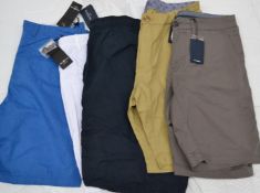 5 x Assorted Pre End PRE END Branded Mens Cotton Shorts - New Stock With Tags - Recent Menswear