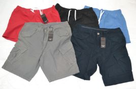 5 x Assorted Pre End PRE END Branded Mens Cotton Shorts - New Stock With Tags - Recent Menswear