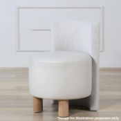 1 x KELLY WEARSTLER Willoughby Stool With Ebonised Oak Legs - Dimensions: 18