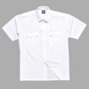 9 x Portwest S101 Short Sleeve Pilot Shirts in White - 16