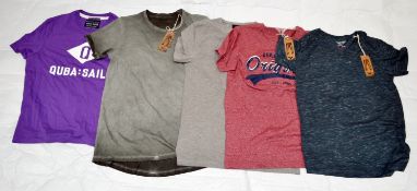 5 x Assorted PRE END & GNIOUS Branded Mens T-Shirts - New Stock With Tags - Recent Menswear Store