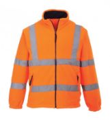 9 x Portwest Orange F300 HiVis Mesh Lined Fleece - Size S - CL185 - Ref: F300S - New Stock -