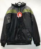 1 x Mens Branded Padded Tracksuit With Lined Pants And Removable Hood - Size: UK XXL - Colour: Black