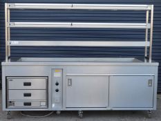1 x Caterform Stainless Steel Heated Pass Through Gantry With Heated Food Well, Food Warming