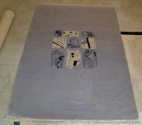 1 x 100% Wool Hand Knotted Nepalese Rug - Dimensions: 250x170cm - Unused - NO VAT ON THE HAMMER - Re